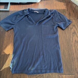 Maison Montagut Navy Polo Shirt Men Medium